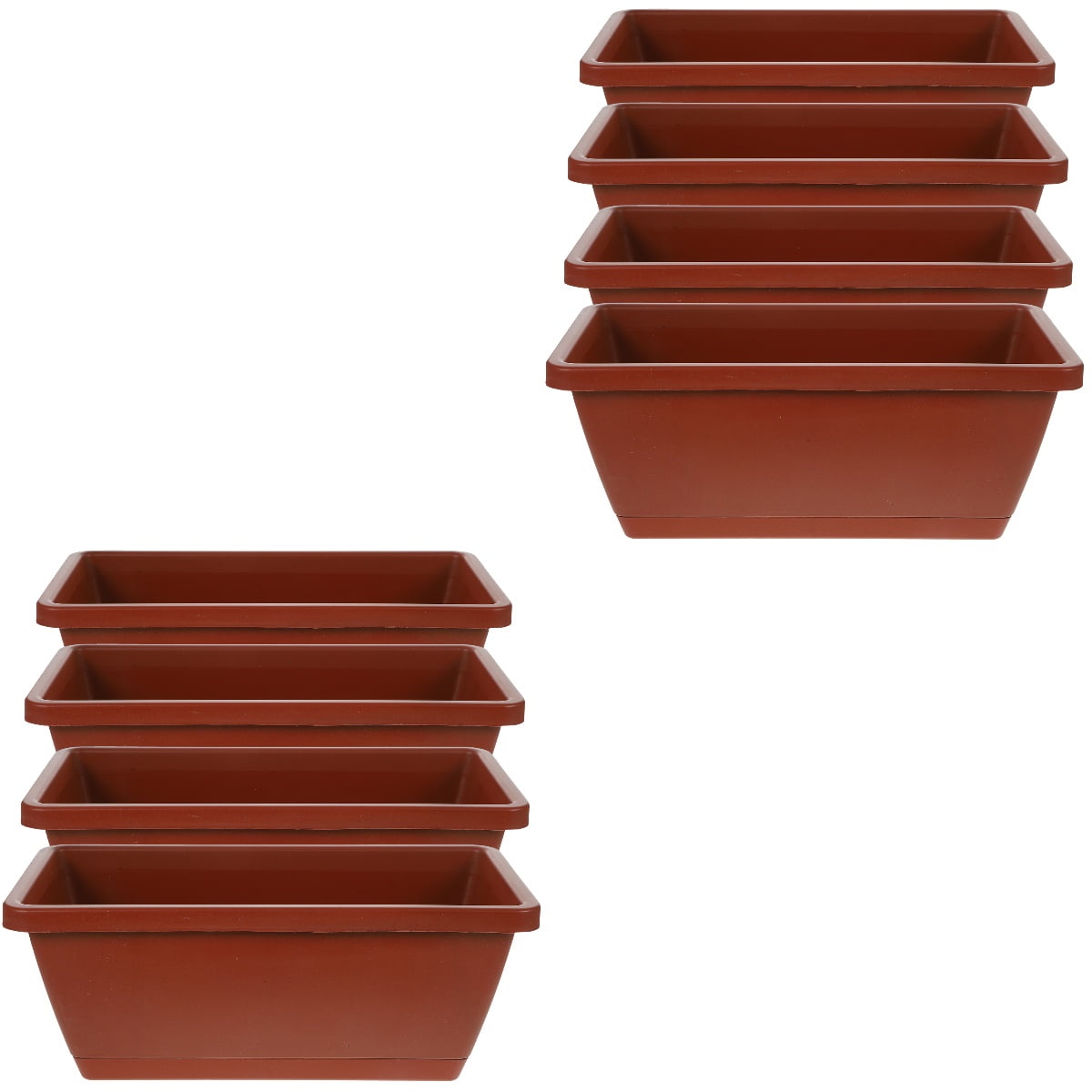 Hemoton 8 pcs Window Box Planter Plastic Vegetable Flower Planters ...