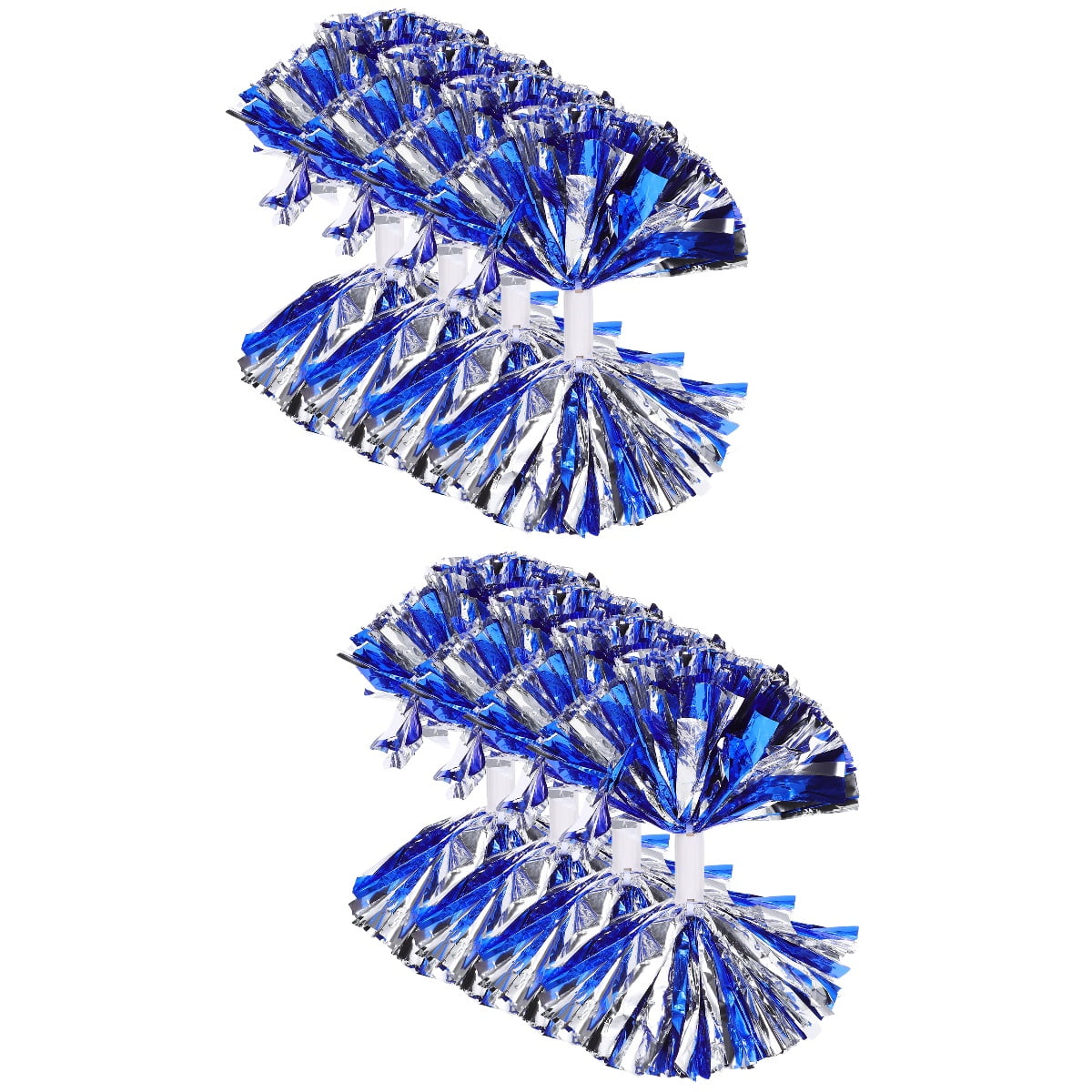 EXHUMKY Exhumky Cheerleader Pom Poms Blue Pe Durable for Xmas Party 8Pcs