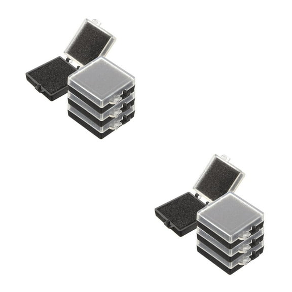 Hemoton 8 pcs Clear Anti-Static Plastic Box For Electronic Parts Featuring Soft Foam Inserts Chips Components Storage Box Sample Display Case