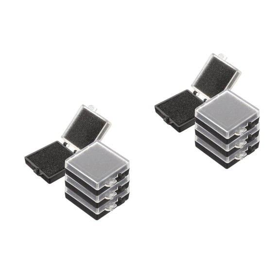Hemoton 8 pcs  Clear Plastic Anti-Static Boxes For Storing Electronic Components Samples Soft Foam Protection Included Efficient Organization Display