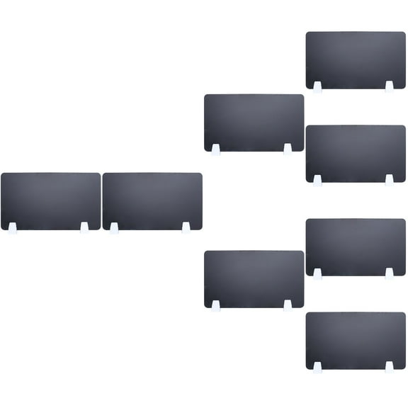 Hemoton 8 pcs Desk Divider, 50x30cm Desktop Panel Countertop Desk Sneeze Guard ffice Divider Partition Desktop Privacy Panel for Offices Schools Libraries, Black