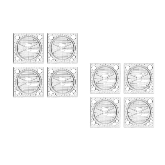 Hemoton 8 pcs  Geometric Drawings Templates Drawing Scales Measuring Geometry Rulers
