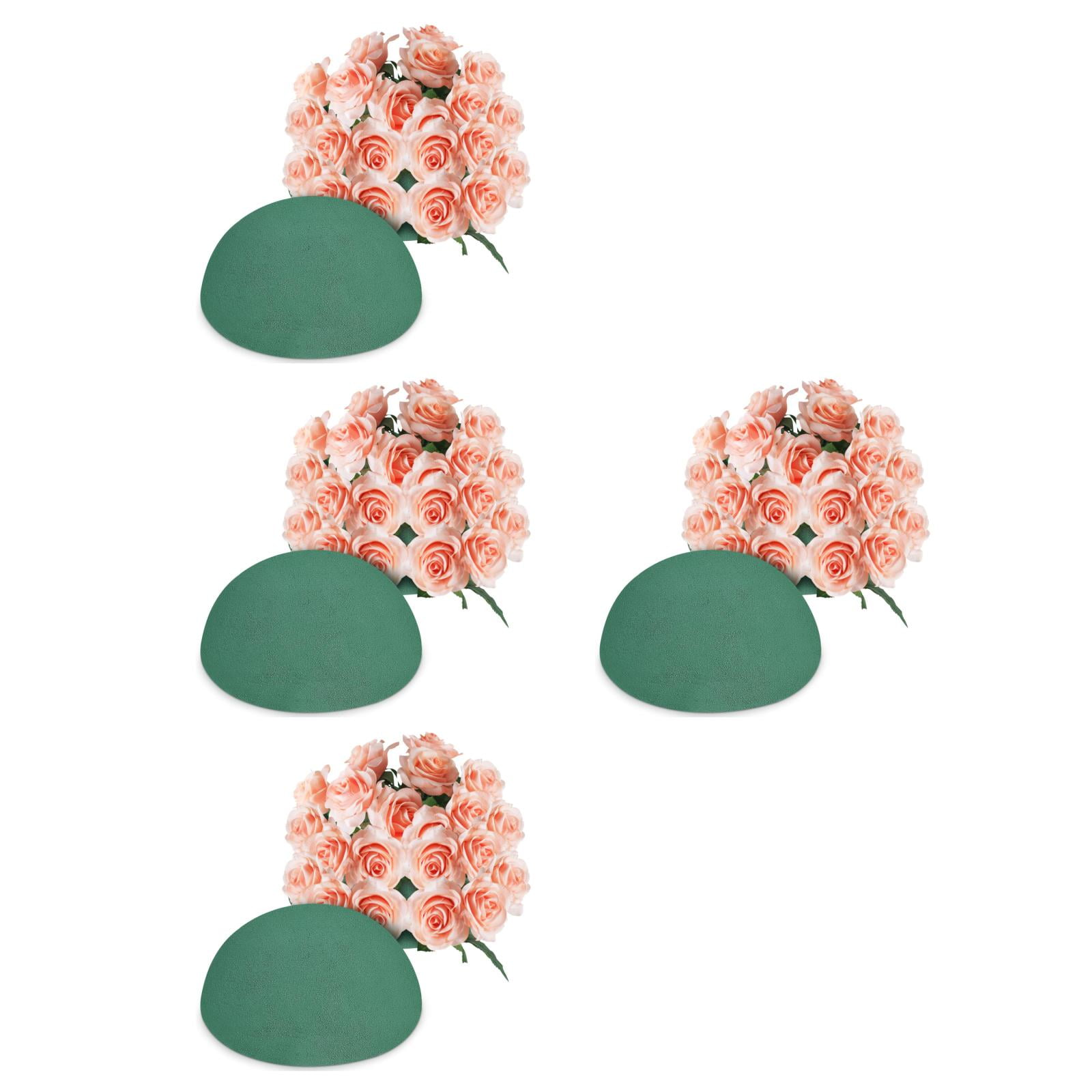 UPGRATOR Green Half Sphere Floral Foam 8 Pieces for Wedding Centerpieces, 5.78 x 5.78 x 2.91 Inches, Flower Arrangement Base