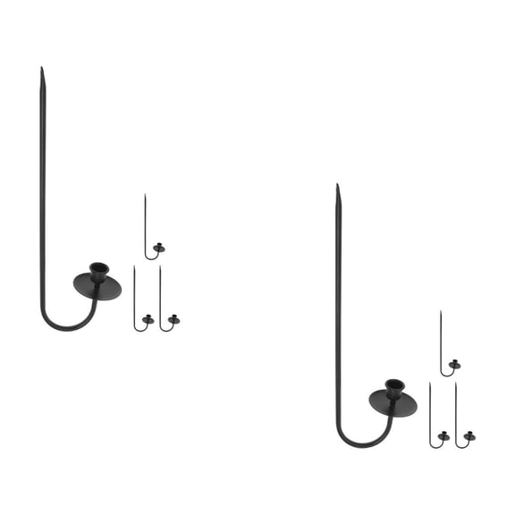 UPGRATOR WORGEOUS 8 pcs Metal Wall Candle Sconce Holder Modern Hanging Sconces for Fireplace Living Room Farmhouse Wedding Pillar Holder Wall Mount