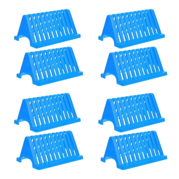 Hemoton 8 pcs Microscope Slides Rack Plastic Drying Rack For Lab Slides Microscope Slides Stand For Experiments Reusable Glass Slide Drying Rack