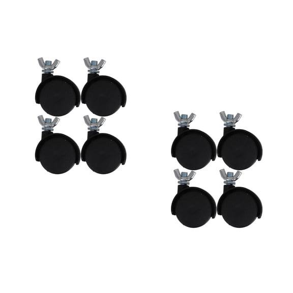 Hemoton 8 pcs Office Chair Replacement Wheels Utility Cart Swivel Casters for Furniture Workbench Cart Desk Chair and Rolling Cart Black 8 mm