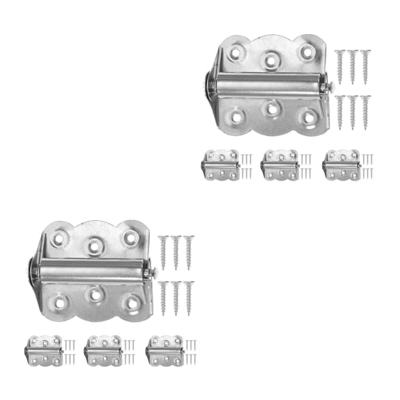 SOPOTUTU 8Pcs Stainless Steel Auto Reset Spring Butterfly Hinge for Wooden and Screen Doors Cabinets Jewelry Cases