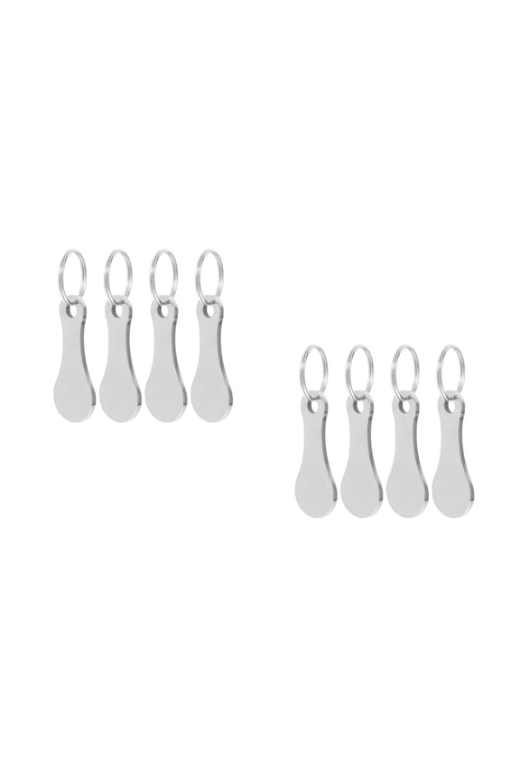Stainless Steel Keychains for Shopping Cart Tokens, Grocery Trolley Quarter Holders, Metal Key