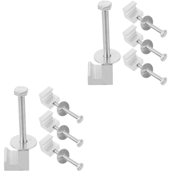 Hemoton 8-Piece Heavy Duty Truck Toolbox Mounting Clamps Set, Tie Down Clamps for Secure Toolbox Installation