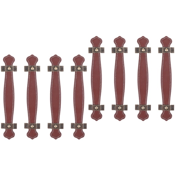 Hemoton 8 pcs Vintage Style Door Handles Drawer Cabinet Door Handles Luggage Pull Straps
