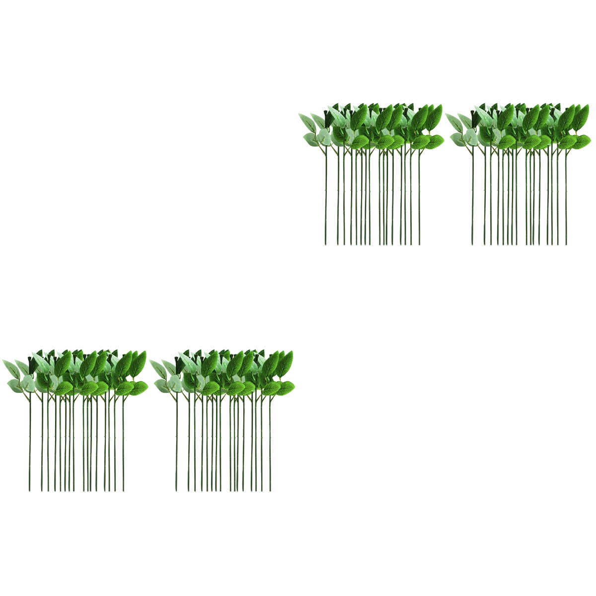 Hemoton 80 Pcs  Realistic Rose Flower Stem Fake Plant Rod DIY Flower Arrangement