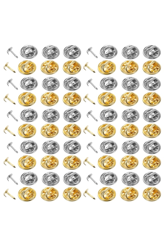 80-Piece Enamel Pin Backs with Locking Butterfly Clutch, Badge Pins Fasteners for Secure Attachment
