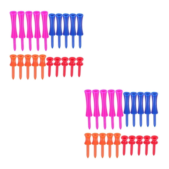 Hemoton 80 pcs 4 Sizes Plastic Step Tees Training Accessories