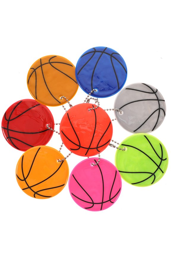 8 Pcs Keychains Reflective Reflector Backpack Jacket Baby Child