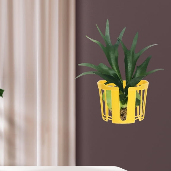 Hemoton 8pcs Decorative Wall Mounted Planter Garden Railing Planter Basket with Hooks Plastic Wall Planter Basket Indoor Plants Wall Hanging Basket Wall Mount Flower Pot