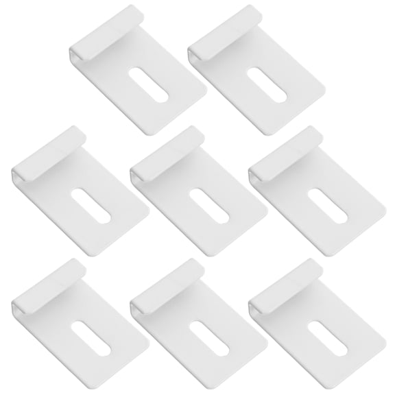 Hemoton 8pcs Frameless Mirror Mounting Hardware Metal Mirror Clip Wall Mirror Clamps Brackets For Mirror Glass Clamp Bathroom Mirror Clips Frameless Mirror Hanger