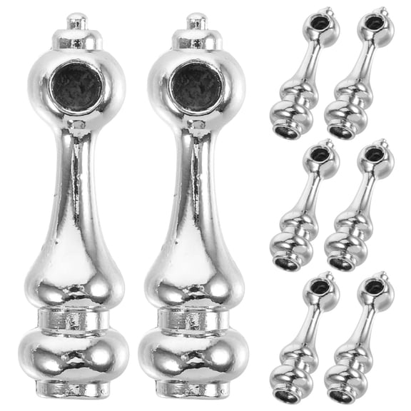 Hemoton 8pcs Metal Spindles Furniture Connectors Post Caps Glass Railing Post Connector Cap Cabinets Spindles Spindles Silver