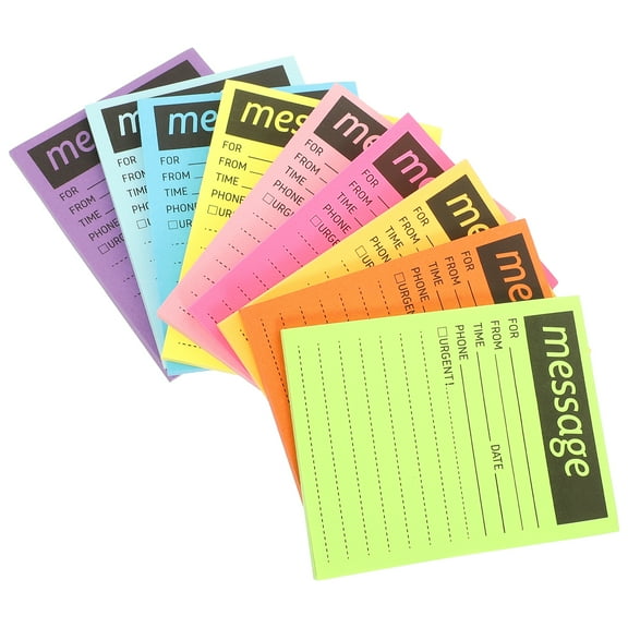 Hemoton 9 Books Phone Call Note Pad Fluorescent