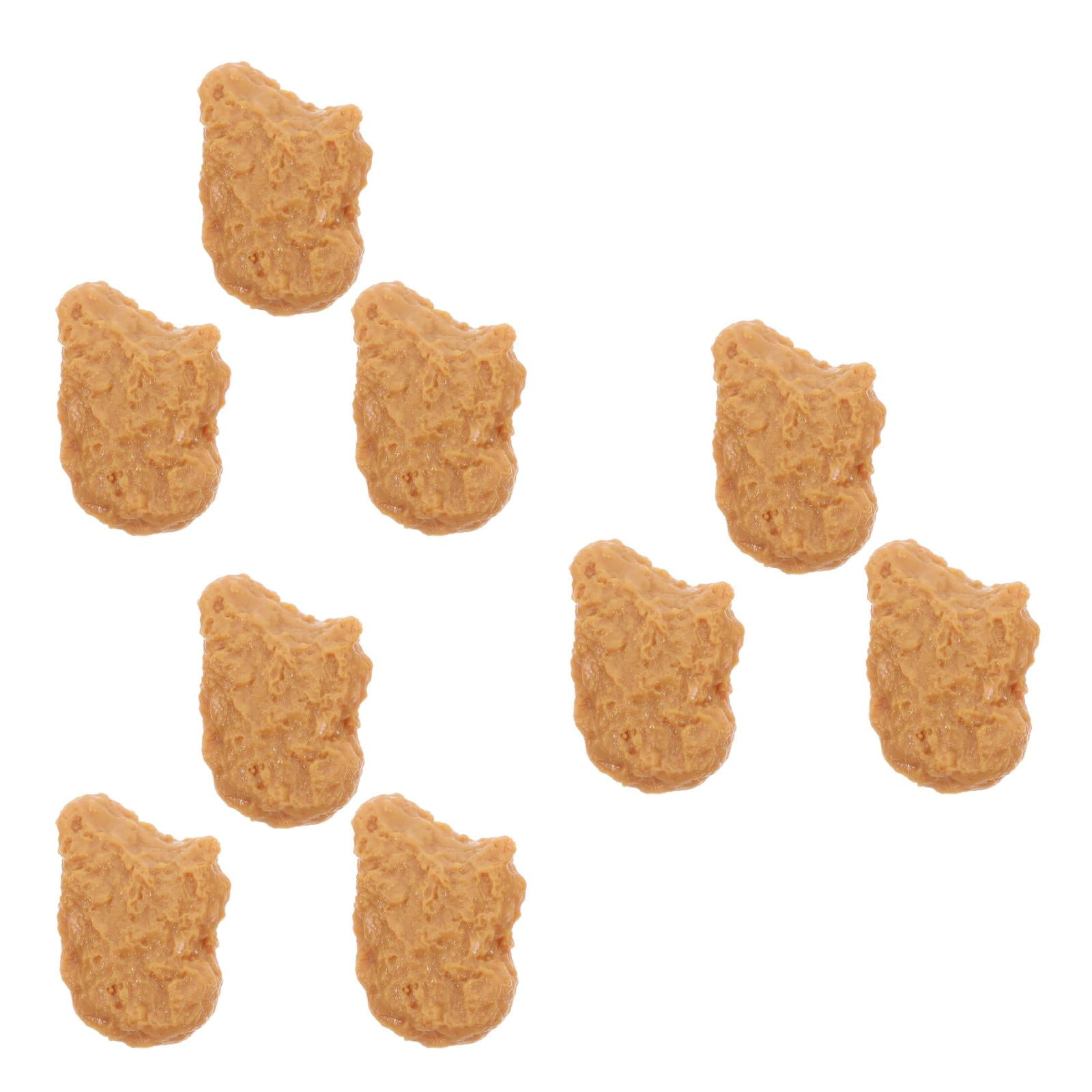 Hemoton 9 Pcs  Artificial Chicken Nuggets Simulation Fake Fried Chicken Model Lifelike Food Meat Props for Party Home Kitchen Decoration Food Model Shop Display Props