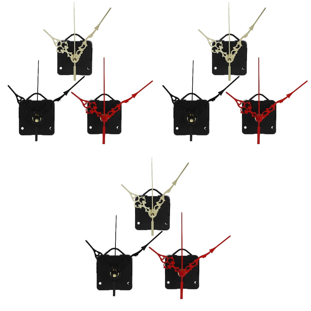 SOPOTUTU Mute Clock Movement Assorted Colors for Wall Clock Repairing 9Sets