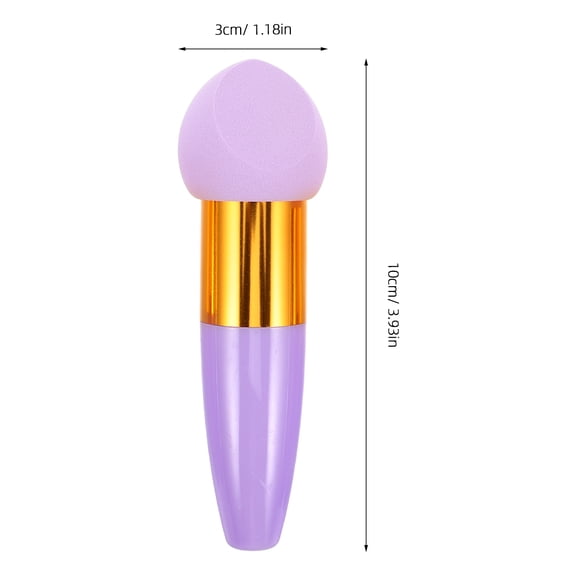 Hemoton 9 pcs Angled Makeup Sponge Soft Sponge Puff with Handle for Foundation Powder Blending Makeup Sponge for Travel Daily Makeup
