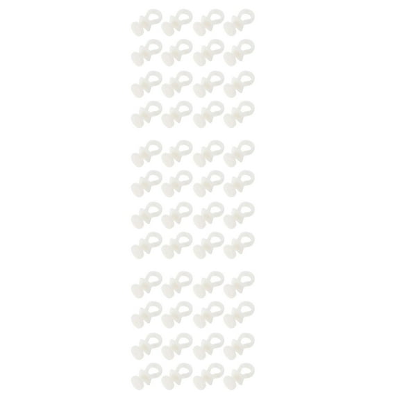 Hemoton 90 pcs  Quiet Sliding Plastic Curtain Track Rollers Beige Gliders For Window And Shower Curtain Tracks Ideal For Ceiling Mounted Room Dividers Rv Bunk Bed Curtains