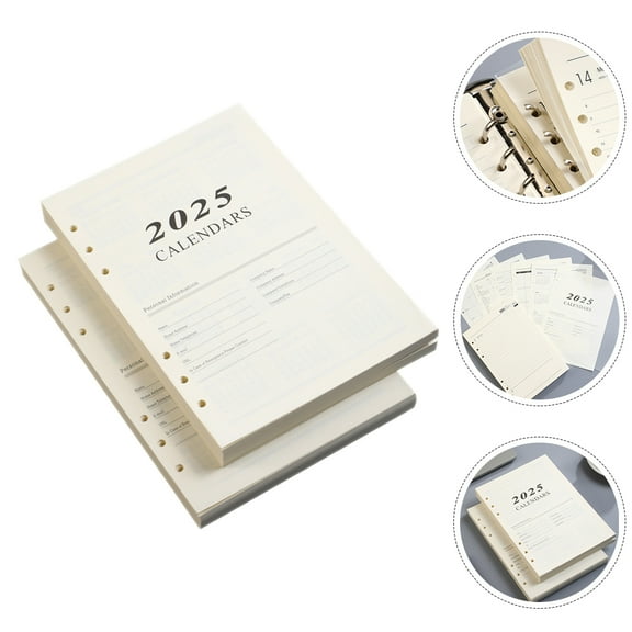 Hemoton A5 Paper Refill for Writing Beige Loose Leaf Notebook Paper A5 Size Practical and Convenient