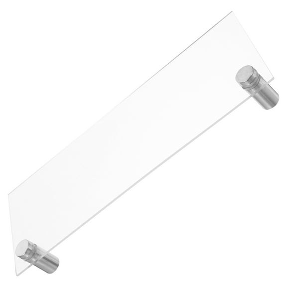 HEMOTON Transparent Acrylic Desk Name Plate for Office Use and Clear with Ample Space for Information 4.5 x 2.0 inches