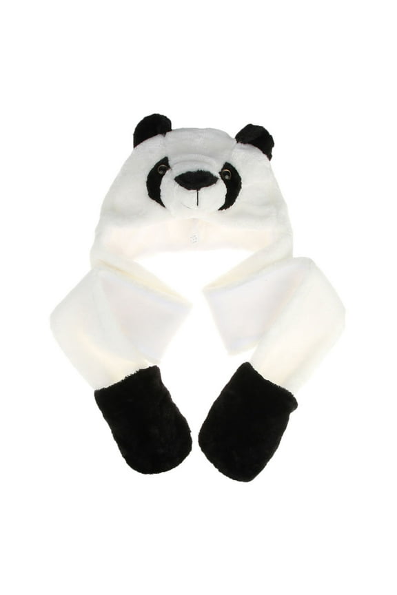 Panda Animal Shape Hat Multi Winter Cap Thick Windproof for Skiing Hiking Camping