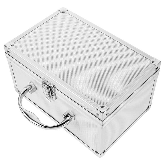 Hemoton Aluminium Alloy Tool Chest Small Metal Toolbox Waterproof Tool Chest For Watch Display Diy Projects Tool Storage