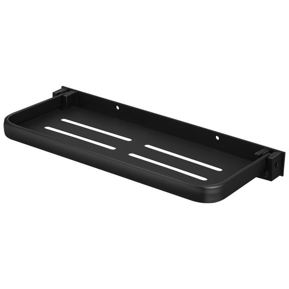 Hemoton Aluminum Foldable Shelf Shelving Floating with Hidden Compartment Holder Travel Black