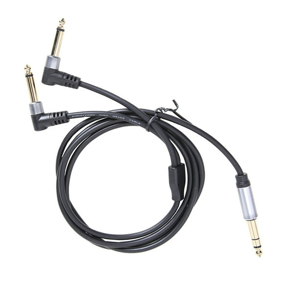 Hemoton Audio Equipment Adapter Cable Plug Electric Guitar Amp Cord Dual