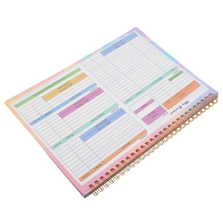Hemoton B5 Financial Ledger Weekly Planner Notebook Expense Tracker Sheets Budget Organizer Accounting Record Book for Home Office Financial Planning