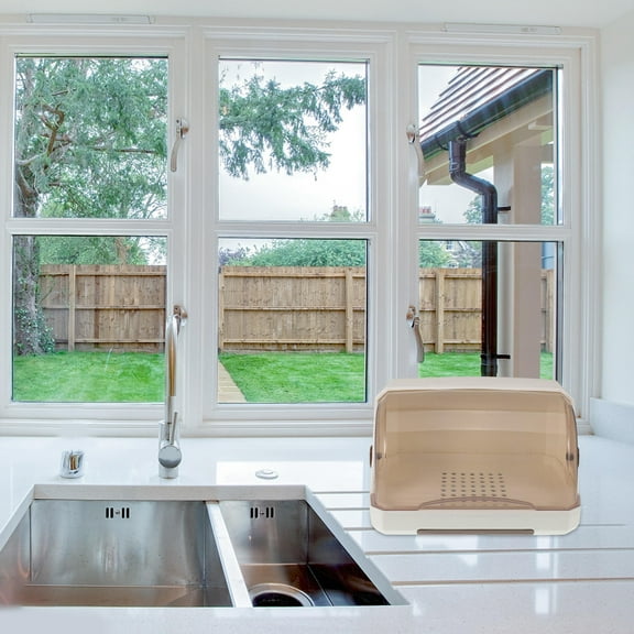 Hemoton Baby Bottle Organizer with Lid for Nursing Bottles and Cups 1 Set Storage and Drying Stand for Water Cups Bottle Countertop Tray