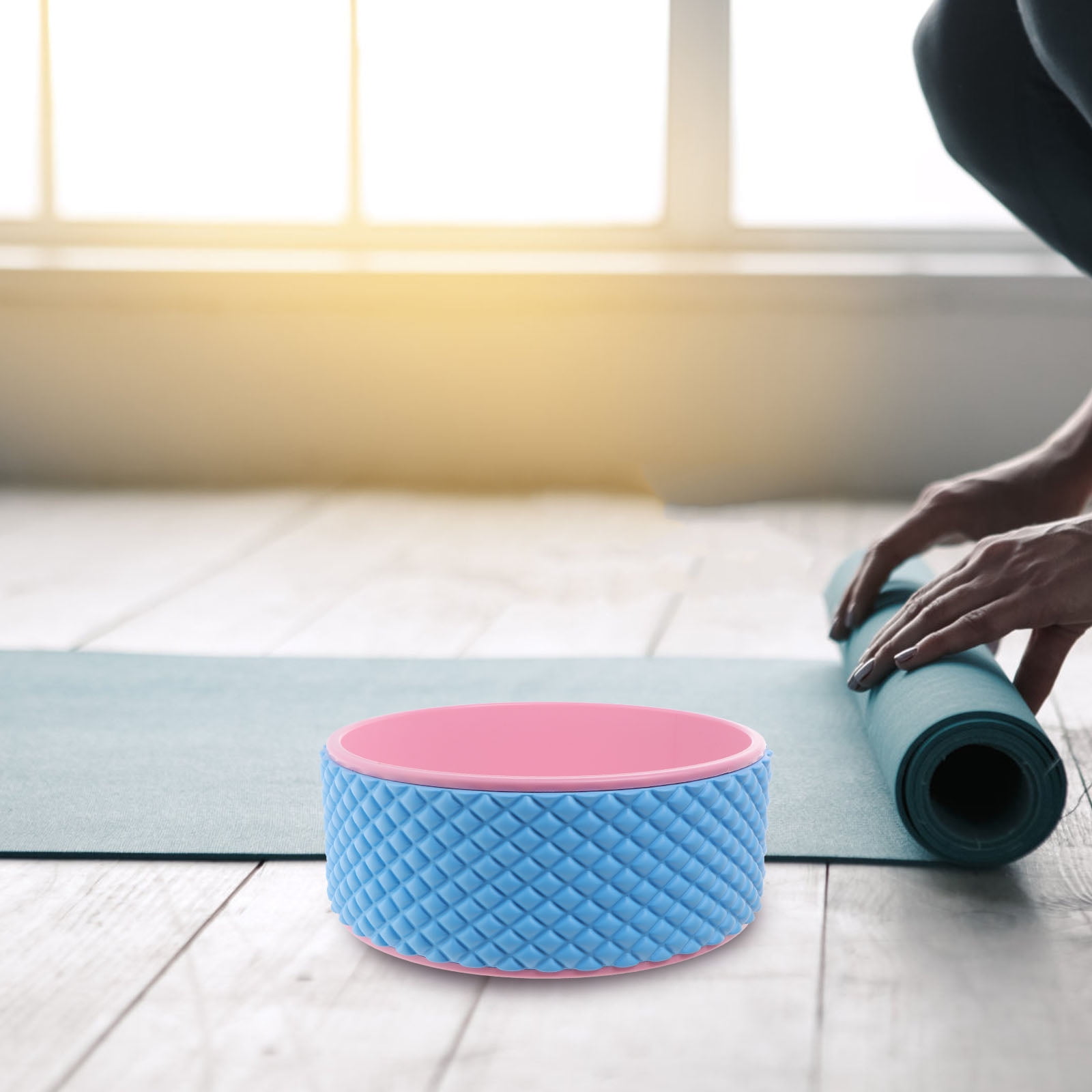Hemoton Back Stretching Wheel Reusable Yoga Roller Yoga Training Wheel Yoga Wheel Roller for Back Stretching