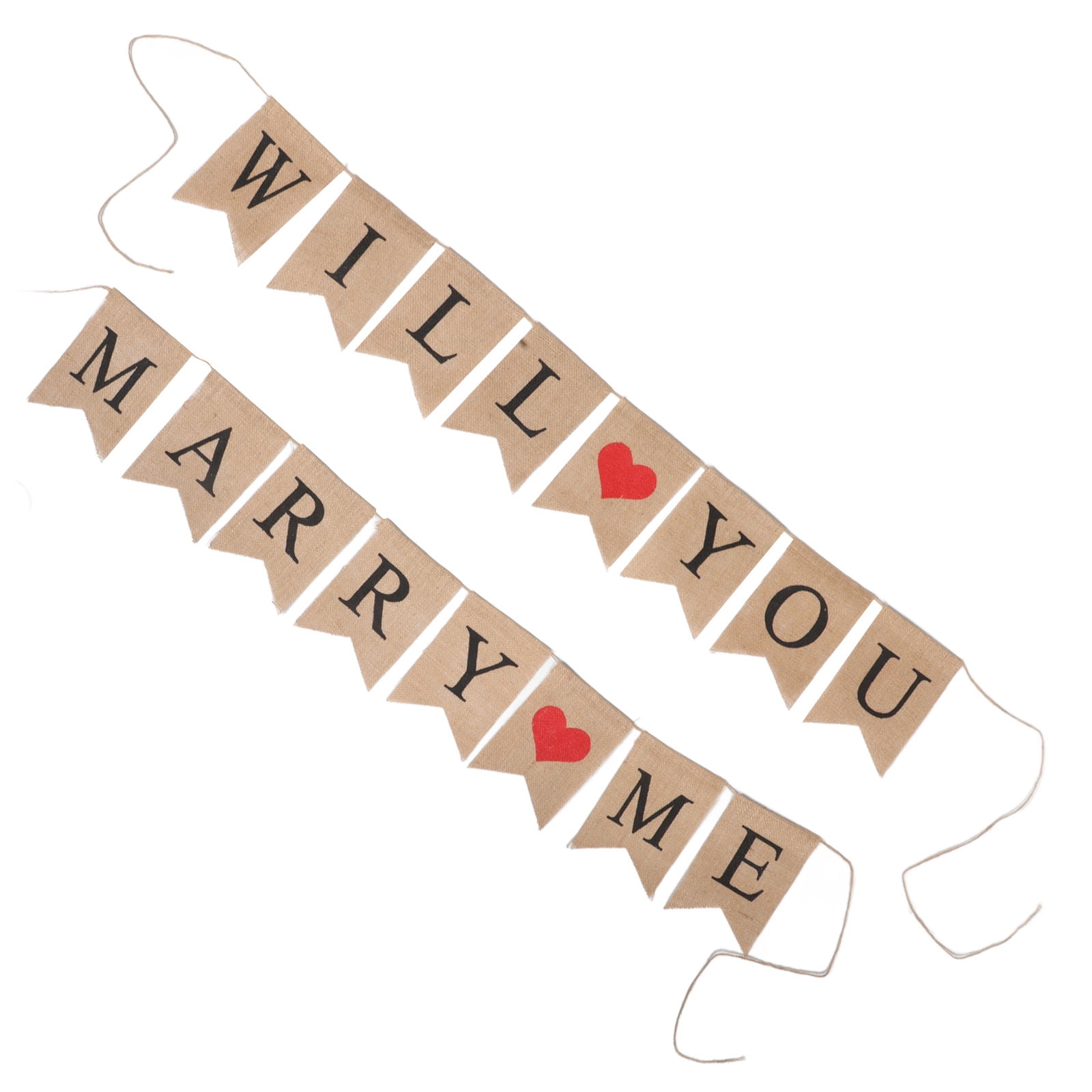 Hemoton Banner WILL YOU MARRY ME Letters Hanging Flag Bunting Banners for Wedding Party Decorations