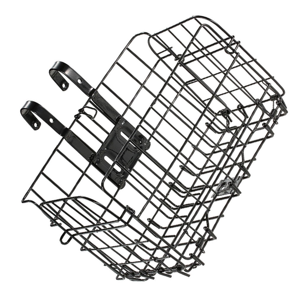 Hemoton Bike Front Basket Large Capacity Bike Basket Metal Basket Bike Vegetable Basket Bike Handlebar Accessory