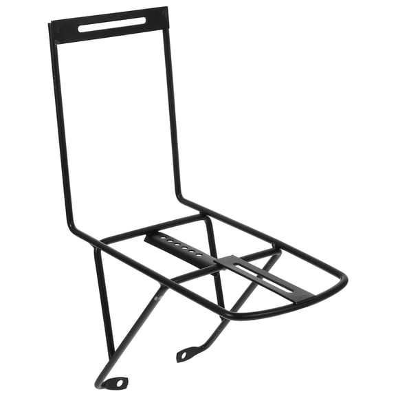 Hemoton Bike Front Luggage Rack Front Rack Carrier Panniers Shelf Cycling Bike Stand Accessories(Black)