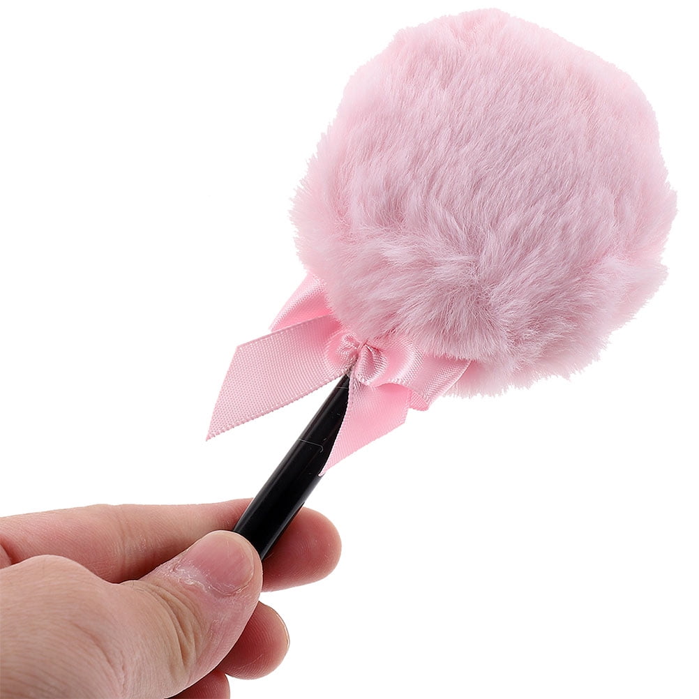 Hemoton Soft Plush Powder Puff with Handle and Decorative Bow for ...