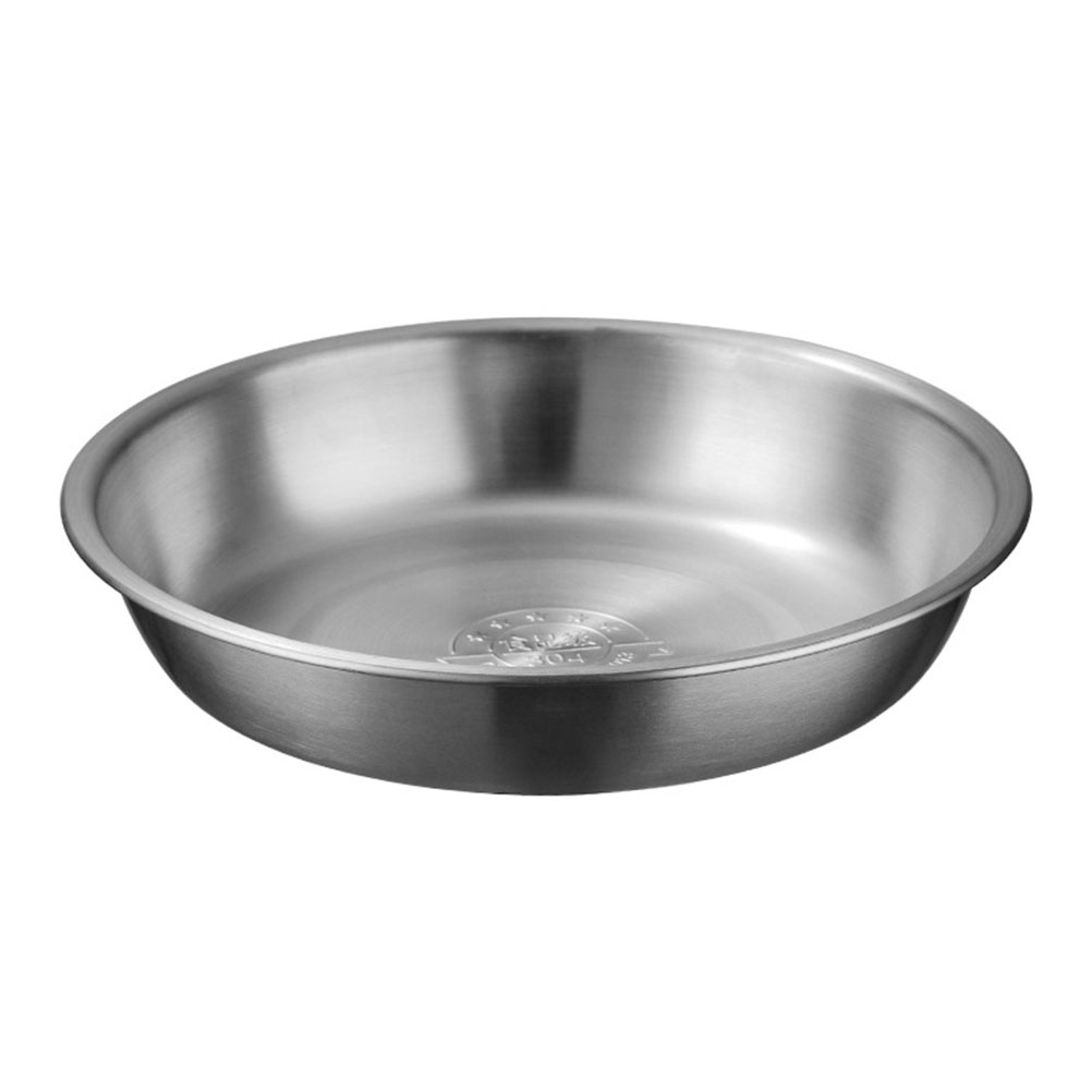 Hemoton Bowl Plate Stainless Camping Steel Salad Plates Eating Dishes Serving Dinner Dish Soup Metal Fruit Mixingstorage