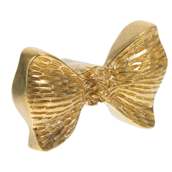 Hemoton Brass Gold Bow Drawer Knobs for Kitchen Cabinet Hardware Nursery Door Decorative Tie Kids Dresser Knobs Pulls Vintage