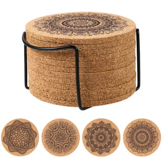 18 Cork Coasters Bulk 4 Inch Round Lip Cup Holder Leak Proof Cork Coasters  For Drinks Reusable Absorbent Cup Coaster - AliExpress