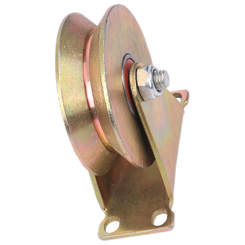 Hemoton Cable Pulley Wheel 4 Inch Lifting Wire Rope Pulley Block Towing ...