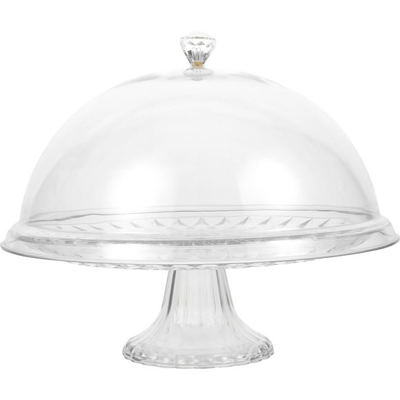 Hemoton Cake Tray with Lid Clear Cake Stand with Dome Snack Serving Tray for Wedding Party