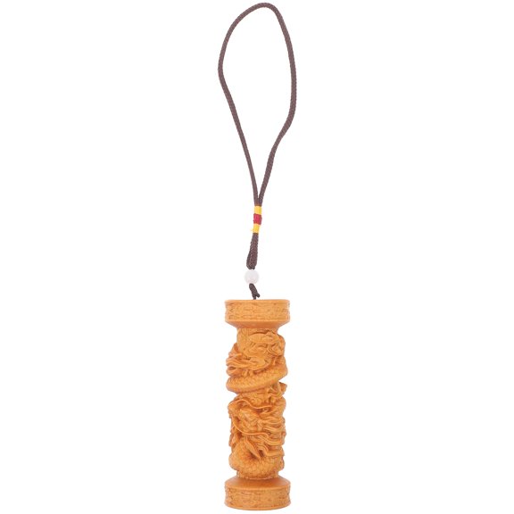 YOSADIER Car Keyring Hanging Wooden Carved Column Charm Pendant Multi Wooden 1Set