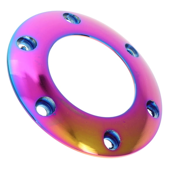 HEMOTON Car Steering Wheel Horn Button Cover with Retaining Ring Easy Install Bracket Adapter 1 Set Personal Center Ring for Racing Cars