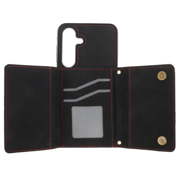 Hemoton Card Holder Phone Case 3 In 1 Pu Smartphone Stand Protective Tpu Cell Phone Cover Id Credit Cards Holder Compatible For Samsung S24