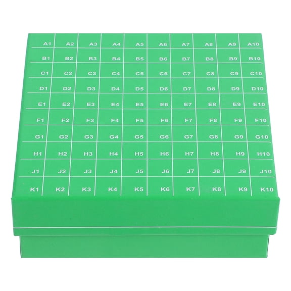 Hemoton Cardboard Freezer Lab Box With Lid 100-Well Centrifuge Tube Storage Box Waterproof Test Tube Holder For Cell Samples Ideal For Laboratory And Research Applications