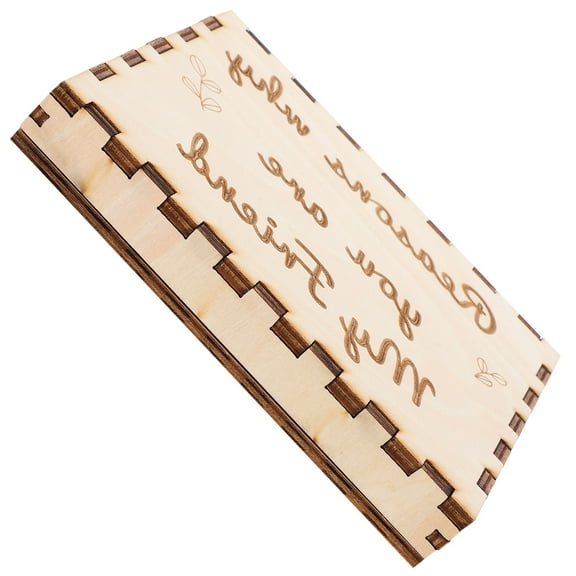 Hemoton Cards Friendship Gift Wooden Box Set Friendship Gift Box Portable Gift 14x11x2cm