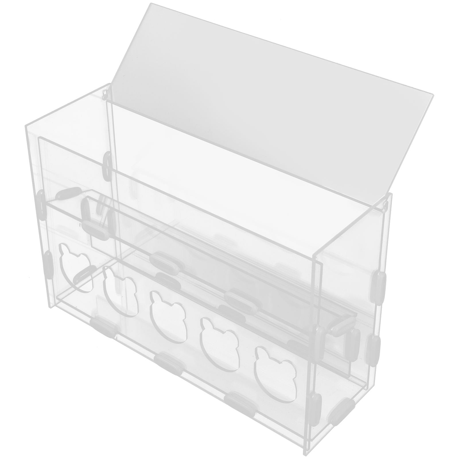Hemoton Transparent Acrylic Chicken Box for Home Use, and Efficient Feeding Function, 1 Piece